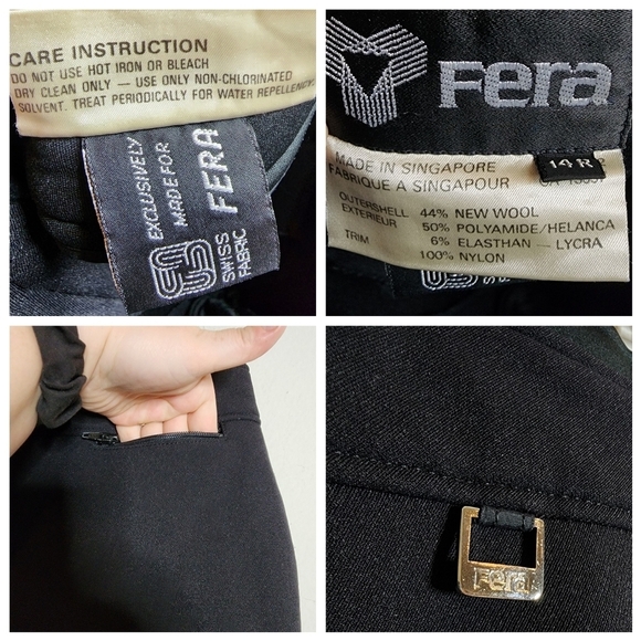 Fera wool stretch black ski, snowboard pants. - Picture 5 of 16